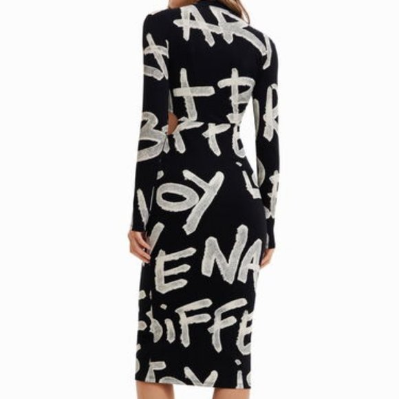 Desigual Manifesto Midi Dress size XL - RUNS SMALL - Picture 3 of 10